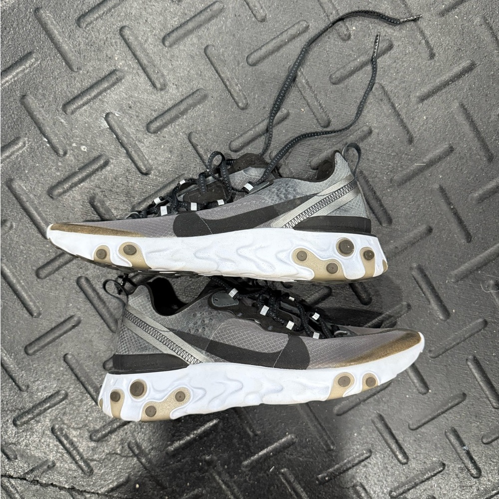 Nike React Element 55 Black and White Sneakers